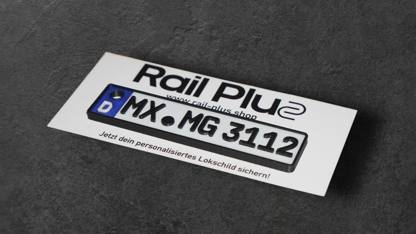 Auto Kennzeichen personalisierter Schlüsselanhänger