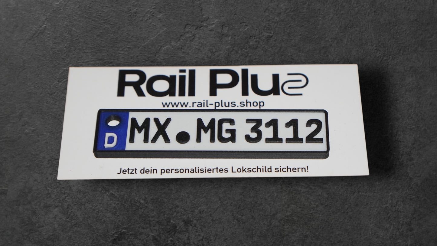 Auto Kennzeichen personalisierter Schlüsselanhänger