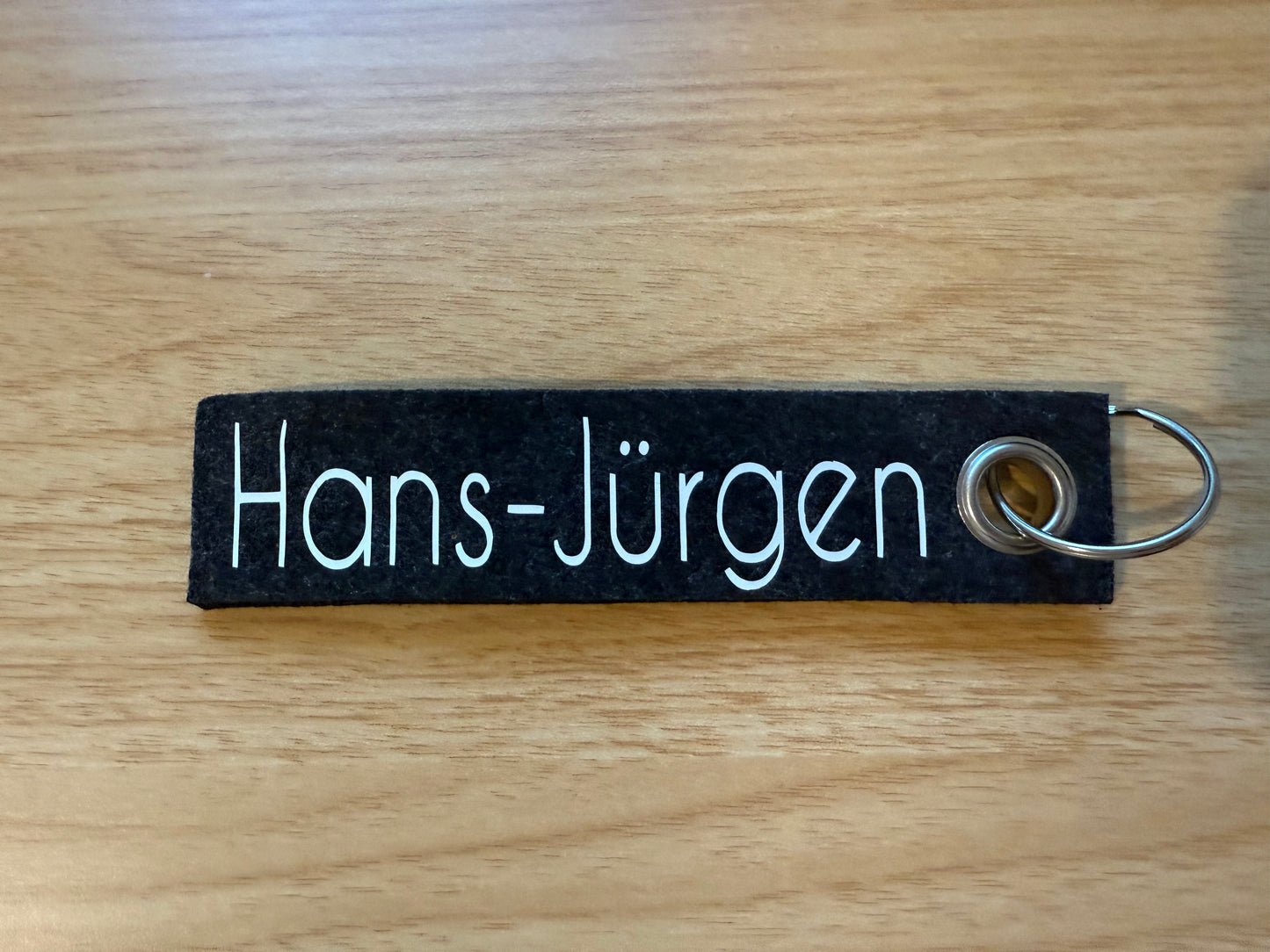 Personalized felt keychain
