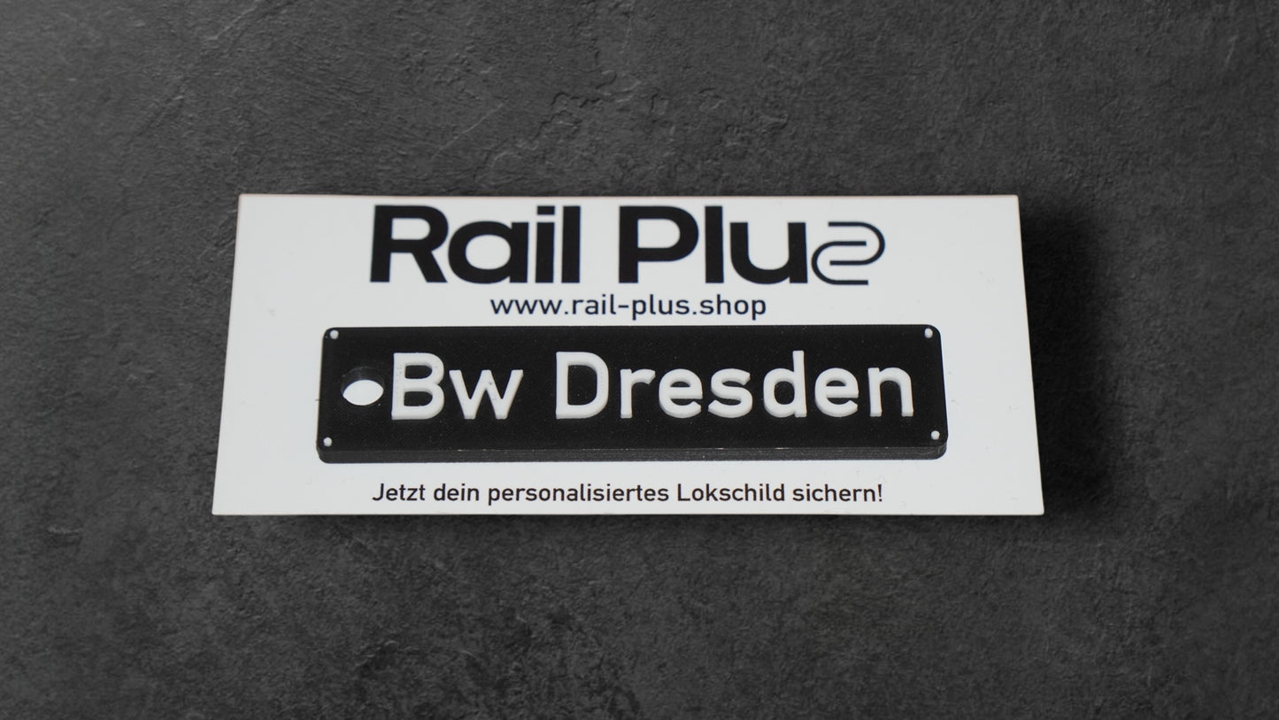 Railway "Sign" personalized keychain (3D printing)
