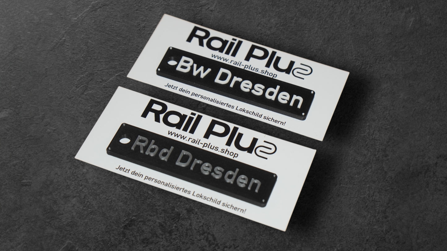 Railway "Sign" personalized keychain (3D printing)